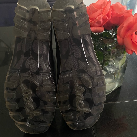 Coach Rain Boots Size 7 - Picture 4 of 4